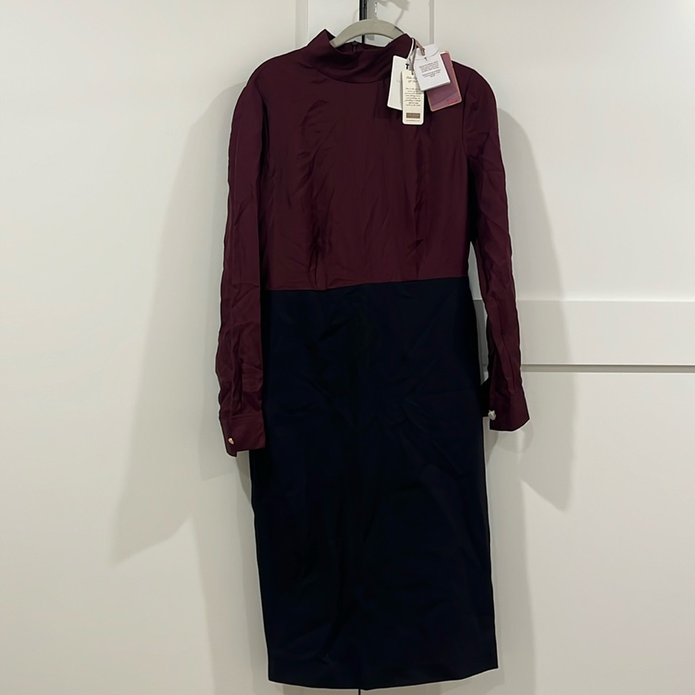 Ted Baker long sleeve midi dress